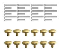 12 PCS 25mm Cabinet Knobs, Vintage Matted Kitchen Door Handles, Minimalist Modern Round Wardrobe Handles, Including 12 Standard Screws and Extended Screws, Suitable for Cabinets, Wardrobes, and Drawer