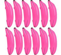 12 Pcs 26 Inch Inflatable Bananas Props Large Blow Up Banana Big Gaint Banana Bachelorette Party Game PVC Banana Balloon for Bridal Shower Engagement Summer Water Pool Toys (Pink Set)