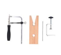 12 Pcs 3 in 1 Professional Jewelers Saw Kit, V Groove Clamp Adjustable Saw Frame 12Pcs Blades Jewelry Cutting Kit, Wooden Pin Clamp Wood Metal for Precise Jewelry Making