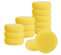 12 Pcs 3 Inch Round Painting Sponge Watercolor Synthetic Sponges Applicator Craft Clay Sponge Face Paint Sponges Artist Sponges for Crafts Pottery Ceramics Watercolor Yellow