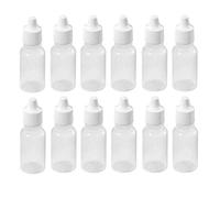 12 PCS 30ml 1oz Empty Refillable Ldpe Plastic Squeezable Eye Dropper Bottles Portable Eye Liquid Dropper Container with Screw Caps and Plugs Essential Oil Container