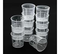 12 Pcs 30ml Liquid Measuring Cups, Plastic Graduated Cups Transparent Scale Cups Plastic Clear Mixing Cups for Kitchen Cooking Medicine Measure Tool