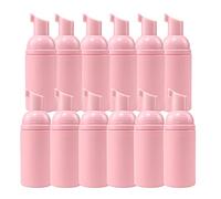 12 Pcs 30ml Pink Foam Pump Bottles Plastic Empty Refillable Travel Foaming Dispenser Container for Hand Soap,Shampoo,Body Wash, Cleaning, Cosmetics Package