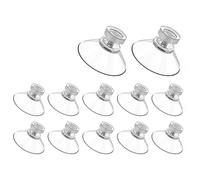 12 Pcs 32mm Clear Suction Cup Hooks, Reusable PVC Wall Hanger Pads for Glass Mirror Tile up to 2kg, Odorless Screw Hook Holders