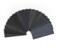 12 Pcs 400/600/800/1000/1200/1500 Dry Wet Waterproof Sanding Sheets for Furniture, Hobbies and Home Decoration 9 x 3.6 Inch 12 Pieces