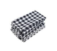 12 PCS 40x40cm Cotton Blended Plaid Checked Cloth Napkins Placemats Dining Table Tea Towels For Home Events Use