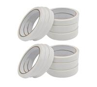 12 Pcs 6 sizes Double Sided Tape Craft Double Sided Sticky Tape,Thin Double Sided Tape White Tape Double Sided,Two Sided Tape White Masking Tape Multipurpose Double Sided Sticky Tape for Crafting