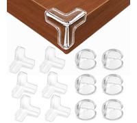 12 Pcs 6 Square & 6 Round Clear Baby Proofing Corner Guards, Corner Protectors for Kids, Soft Thick Table Corner Protectors for Furniture, Transparent Edge Protectors Anti Collision Bumpers