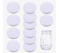 12 Pcs 70MM Mason Jar Lids - Universal Canning Replacement Lids, Polished Metal Twist-off for Preserving, Sauce, Storage Jars