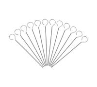 12 PCS 8‘’ Stainless Steel Metal Skewers for Kebabs, skewers Stainless Steel, for Air Fryer,Chicken skewers,Turkey Kebabs,BBQ Accessories(12)