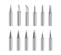 12 PCS 900M Soldering Iron Tips, Replacement Soldering Tips Compatible with Hakko Yihua Atten Quick Ryobi and More Stations/Guns, High-Speed Steel Threaded Solder Tip for Electronics Metalworking DIY
