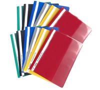 12 Pcs A4 Presentation Project Folders Plastic Report Document Holder Case 2 Prong Display Paperwork Files Classification Display Holder Transparent Cover Assorted Mix of 6 Colours