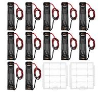 12 PCS AAA Battery Holder, KUOQIY 1.5V AAA Battery Holder Case with Cover, with 2 PCS Plastic Battery Storage Box