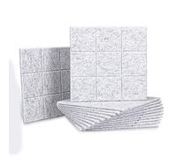 12 Pcs Acoustic Absorption Panels,Sound Panels Beveled Edges,Acoustic Treatment and Office,9 Square