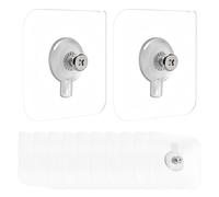 12 Pcs Adhesive Wall Hooks Self Picture Hooks No Nails Adhesive Wall Nail Transparent Adhesive Hooks Strong Adhesive Hooks Non-Trace Wall Picture Hooks for Wall Picture Home Bathroom Kitchen