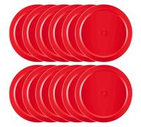 12 Pcs Air Hockey Pucks 2.5 Inch Professional Air Hockey Puck Set Durable Pucks for Sports Table Red Home Airs Hockeys Heavy Replacement Puck Parts Sets for Game Tables Accessories Women Men