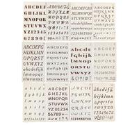 12 Pcs Alphabet Letter Stencils for Painting - Letters and Numbers in Different Fonts, Perfect Templates for Wood Signs, Chalkboards, T-Shirts