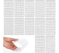 12 Pcs Alphabet & Number Stencils Set - Reusable Letter Stencils for Painting, DIY Crafts, and Home Decor - Ideal for Art Projects, Sign Making, and More