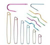 12 Pcs Aluminium Cable Stitch Holders 6 Sizes Knitting Stitch Holder Set Colorful Stitch Holders for Knitting Versatile Crochet Projects