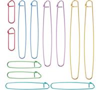12 Pcs Aluminum Stitch Holders for Knitting & Crochet, Durable Stitch Holder Set for Blankets, Scarves, Quilts, Yarn Crafts - Reusable Knitting Needle Clips for Crocheting Projects