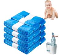 12 Pcs Anti-Odor Nappy Bin Refills, 4.5M Long Nappies Disposal Bags, 7-Layer Scented Diaper Pail Refill Bag, Diaper Box Replenishment Thin Film, Replacement Garbage Bag for Baby & Cat (Blue)