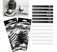 12 Pcs Art Drawing Charcoal Sticks Square Compressed Charcoal Stick Graphite Sticks Sketch Charcoal Block Art Supplies Drawing Pencils Set Craft Tool for Painting Shading Beginners and Artists