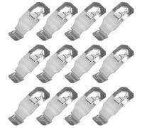 12 PCS Artwork Back Plate Fixing Clips ,Metal Spring Turn Clips for Picture Hanging, Silver Tone, 35x13mm