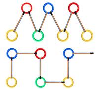 12 Pcs Assorted Color Walking Ropes with Handles for Toddlers - Safety Preschool Line Ropes for Daycare, Kindergarten, Outdoor Activities