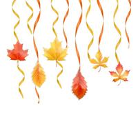 12 Pcs Autumn Decorations Swirls for Hanging, Autumn Garland Maple Leaves Banner Bunting for Thanksgiving, Harvest, Indoor Outdoor Autumn Decorations Home