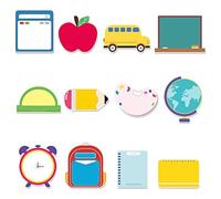 12 Pcs Back to School Sticky Notes,Pencil Ruler Book Blackboard Shape Self-Stick Notepad Memo Pads Message Note Sticky Pad Markers for Kids School Classroom Student Office Supplies Stationery Gift