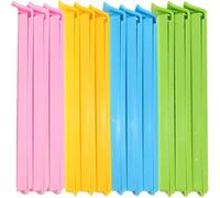 12 PCS Bag Clips for Food Storage, Freezer Bag Clips Fridge Sealing Storage Clips Plastic Bag Sealing Clips Multicoloured Reusable for Snacks, Coffee, Food & Sandwich