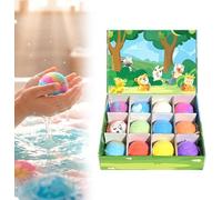 12 pcs Bath Bomb Gift Set,with Surprise Toys Inside, Organic and All Natural Ingredients Bubble Bath Bombs Fizzes Spa Ideal Birthday Easter for Boys & Girls (Green)