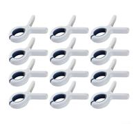 12 Pcs Beach Towel Clips, Anti-Rust Strong Spring Clips With Non Slip Silicone Pads For Clamping Towel For Beath Home Use(Small yellow)