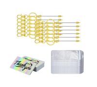 12 PCS Beads Keychain Rod Silver/Gold/Rose Gold/Black Alloy Keychain Components Creative Jewelry Making Accessories Jewelry Making Kit