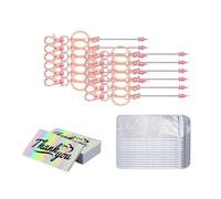 12 PCS Beads Keychain Rod Silver/Gold/Rose Gold/Black Alloy Keychain Components Creative Jewelry Making Accessories Jewelry Making Kit