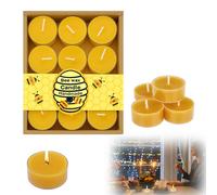 12 PCS Beeswax Candles UK Handmade Wax Beeswax Tealight Candles Natural Beeswax Candle Set for Home Relaxation Aromatherapy Meditation Yoga and Garden Decoration