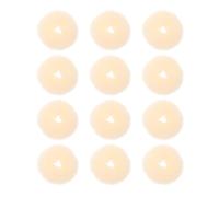 12 Pcs Beige Nylon Donut Hair Braider Bun Shaper for Girl