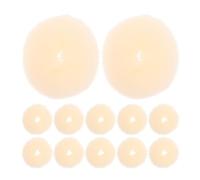 12 Pcs Beige Nylon Girls Hair Bun Maker Donut Shaper