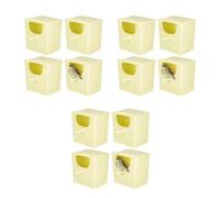 12 Pcs Bird Breeding Box Plastic Hanging Nesting House for Bluebirds | Easy to Clean, Weather Resistant Plastic, Delicate Khaki Finish, Porch and Outdoor Use for Small Parrots