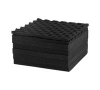 12 PCS Black Acoustic Foam Panels, 11.8 X 11.8 X 1.1in Polyurethane Acoustic Foam Panels, High Strength for Controlling Sound Reflections in Small Rooms, Recording Studios