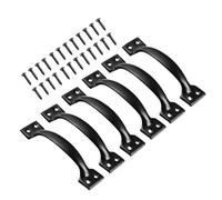 12 Pcs Black Bow Door Pull Handle for Cabinets and Wooden Furniture | Iron Build, Vintage Black Finish, Smooth No Burrs Surface, for Screen Doors and Window Sash Pulls