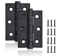 12 Pcs Black Door Hinges 75 mm Hinges for Internal Doors Ball Bearing External Door Hinges Matte Black Heavy Duty Outdoor Hinges for Wood