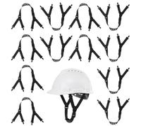 12 Pcs Black Hard Hat Chin Strap, Adjustable, 20 mm | Universal Safety Helmet Straps for Most Hard Hats, Building Sites, Welding