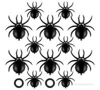12 Pcs Black Spider Balloons, Halloween Party Decorations, 17 Inch Spider Foil Mylar Balloons for Halloween Party Birthday Haunted House Spooky Decoration Supplies (6Pcs-17 Inch and 6Pcs-33 Inch)