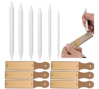 12 Pcs Blending Stump and Tortillions - Blending Sticks for Drawing & Sketching - Perfect for Artists, Painting Enthusiasts & Beginners, Include 6pcs Sandpaper Pencil Sharpener