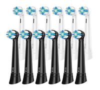 12 PCS Brush Heads Compatible with Oral B iO 2 3 4 5 6 7 8 9 10 Series Electric Toothbrush, Replacement Heads Compatible with Oral B IO (Black/White)