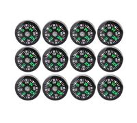 12 PCS Button Compass, Mini Pocket Oil Filled Compass, Plastic Survival Compass for Camping Hiking Boating Touring Outdoor Activities, 20 * 5mm/0.8 * 0.2inch