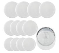 12 Pcs Can Lids Set, Reusable Can Covers, 75MM I.D., 85MM I.D., 100MM I.D., Safety Canning Lids, Replacement Clear Plastic Lids for Food Storage, Food Can, Pet Food Can