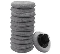12 Pcs Car Wax Applicator Pads, Polish Applicator Pad, with 1 Handle, 5in Gray Round Pockets for Car Waxing, Polishing, and Multi-Surface Maintenance, Scratch-Free Application
