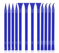 12 PCS Carbon Fiber Plastic Scrapers Tool, Non-Scratch Scraper Tool for Tight Spaces, Multi-Purpose Label Scraper Pen-Shaped, for Car Cleaning Supplies, Kitchen, Crevices, Stains (Blue)
